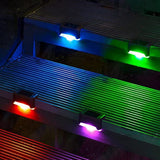 4Pcs Solar Deck Lights Outdoor for Outdoor Garden Stairs and Deck Multicolor