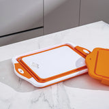 3 in 1 Cutting Board with Adjustable Height Ideal for Indoor and Outdoor Orange