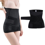 3-in-1 Postpartum Belly Band Waist Shapewear – Recovery Girdle After Birth Support Black