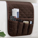 5-Pocket Sofa Armrest Organizer Remote Control Holder for Couch & Chair Coffee
