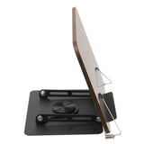 Book Stand with 360 Degrees Rotating Base for Reading Adjustable Book Holder with Elastic Clips Coffee