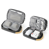 Portable Cord Organizer Travel Electronic Organizer Case for USB Cable Chargers Black