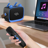Mini Karaoke Machine – Portable MP3 Player with 2 Wireless Mics Toys & Gifts Blue