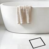 Square Shower Drain with Filter Detachable Stainless Steel Floor Drain for Shower Bathroom Black