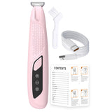 Pet Hair Trimmer Electric Clipper Rechargeable with LED Light for Pets Pink