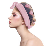 Heatless Curling Rod Headband Set Lazy No Heat Overnight Hair Curler Headband Ties for Women Girls Pink