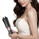 Automatic Curling Iron with 3 Temperatures Curling Iron 2-Way Rotation for Hair Styling Black