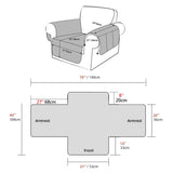 Water Resistant Split Recliner Couch Cover Non-Slip Sofa Chair Slipcovers Brown