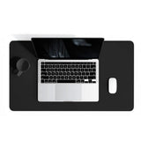 Large PU Leather Gaming Keyboard Mouse Pad Mat for Office Home Black