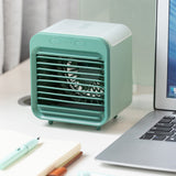 Portable Air Conditioner Fan 3 Speeds Cooling Humidifier Fan for Room Desk Bedroom Office Green