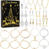 24 Days Jewerly Countdown to Christmas Calendar Xmas Necklace Earrings Bracelet Advent Calendar Surprise Box Style 1