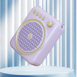 Portable Bluetooth Voice Amplifier Rechargeable Speaker with Wired Microphone Purple