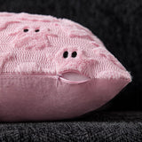 Halloween Ghost Decorative Pillow Cover Cute with Zipper for Home Office Pink