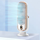 Wireless Cooling Table Fan Portable Tower Fan 5 Speed 720 Degree Oscillation White