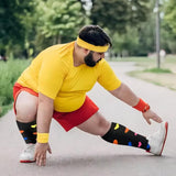 3 Pairs Plus Size Compression Socks for Women Men Knee High Pattern