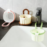 Colander Strainer Skimmer Basket Filter Drain Kitchen Sink Rack with Quick Release Bottom Pink