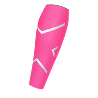 Pair of Compression Calf Sleeve Elastic Leg Brace for Sports Running  Rose Red