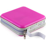 Water-Resistant 40-Disc CD Storage Case Hard Shell CD Holder with Individual Sleeves Zipper Organizer for Music Games Data Discs Purple