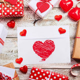 50 PCS Thick Kraft Paper Self Adhesive Envelopes for Cards Photos White