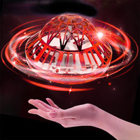 Flying Orb LED Hover Ball Toy – Galaxy Boomerang Spinner with Lights Red