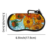 Sunglasses Soft Case Zipper Eyeglass With Belt Clip Travel Case Bag Style 2