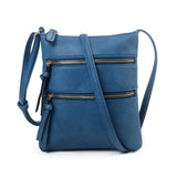 Crossbody Purse Bag for Women Shoulder Bag Multi-Pocket Zipper Purse Dark Blue