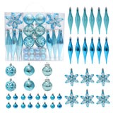 40Pcs Set Christmas Ball Ornaments Hanging Xmas Tree Decorations Holiday Party Home Decor Blue