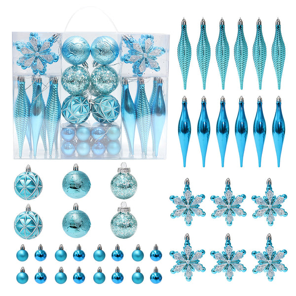40Pcs Set Christmas Ball Ornaments Hanging Xmas Tree Decorations Holiday Party Home Decor Blue