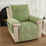 Recliner Chair Cover Sofa Slipcover Couch Protector with Side Pocket Green