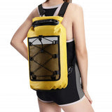 Roll-Top Backpack Dry Bag with Handle for Fishing Boating and Camping Yellow