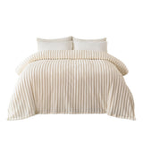Cozy Plush Throw Blanket Fuzzy Bubble Blanket for Sofa Bedroom Living Room Beige