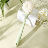2 in 1 Back Scrubber for Shower with Loofah for Cleanse Back and Hard to Reach Areas Green