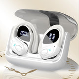 Wireless Bluetooth 5.4 Over-Ear Earbuds IPX5 Waterproof for Sports White