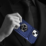 Wallet Card Slot Shockproof Protective Case Compatible With iPhone 17 and 18 Series Blue