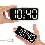 Small Digital Alarm Clock with 5 Dimmers & 5 Alarm Volumes White