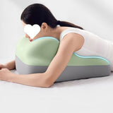 Ergonomic Memory Foam Reading Pillow for Bed and Sofa Green