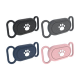 4 Pack Pet Collar Holders Compatible with Samsung Galaxy SmartTag2 Silicone Protective Cases with Ear Attachment Design for Cats and Dogs Paw Style