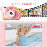 1080P HD Cute Animal Kids Digital Camera Toy Gift with 64G Memory Card Style 1