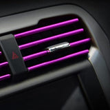 20 PCS Car Interior Air Vent Decorative Trim Strip Universal Fit for All Models Purple