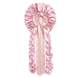 Double Layer Satin Bonnet for Long Hair Braids and Natural Hairstyles Pink