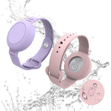 Kids Bracelet for Apple AirTag Soft Silicone AirTag Holder Water Resistant Wristband Locator Tracker Holder Purple