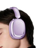 Over Ear Bluetooth Wireless Headphones Lightweight Foldable for Travel Home and Office Purple