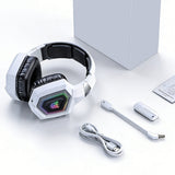 2.4GHz Wireless Gaming Headset with Flip Mic for PC White
