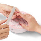 Nail Dust Collector Vacuum Fan for Nail Tech Quiet & Compact Dust Extractor White Pink