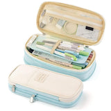 Large Capacity Pencil Case Student Teen Girls Boys Green