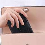 Genuine Leather Women's Wallet Short RFID Blocking Purse with Zipper Black