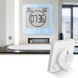 Digital Shower Clock with Timer Water-Resistant Touch Screen Clock Blue