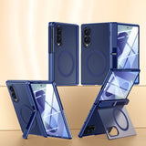 Shock Resistant Phone Case Compatible With Galaxy Z Fold 8 with Screen Protector Blue