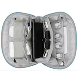 Travel Gadget Bag Organizer Small Electronics Organizer Pouch for Cables Cords Chargers Blue