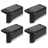 4Pcs Set Solar LED Deck Lights Outdoor Step Fence Lamp for Stairs Path Garden Patio Pathway